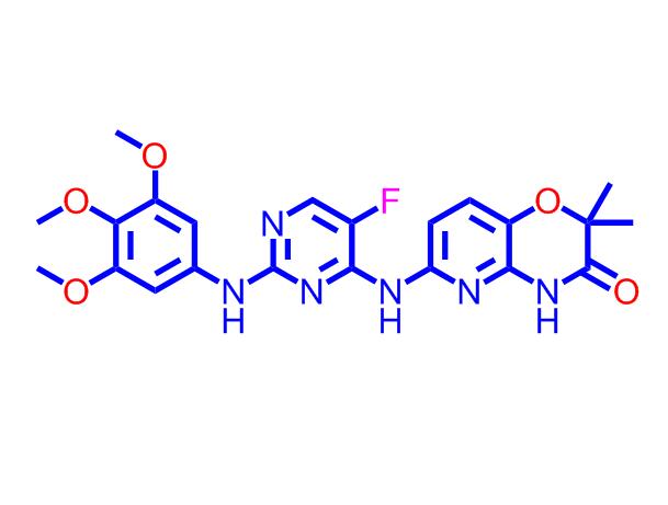 6-[[5-氟-2-[(3,4,5-三甲氧基苯基)氨基]-4-嘧啶基]氨基]-2,2-二甲基-2H-吡啶并[3,2-B]-1,4-恶嗪-3(4H)-酮841290-80-0