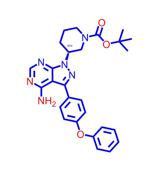 (R)-3-(4-氨基-3-(4-苯氧基苯基)-1H-吡唑并[3,4-d]嘧啶-1-基)哌啶-1-甲酸叔丁酯1022150-11-3