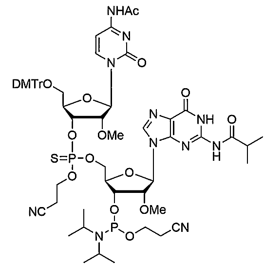 [5'-O-DMTr-2'-OMe-C(Ac)](P-thio-pCyEt)[2'-O-Me-G(iBu)-3'-CE-Phosphoramidite]