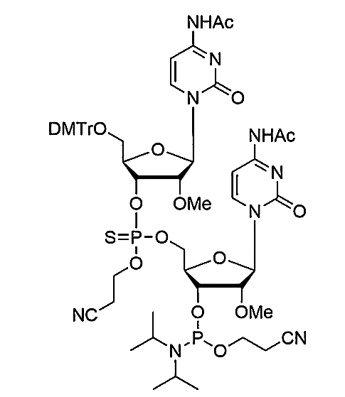 [5'-O-DMTr-2'-OMe-C(Ac)](P-thio-pCyEt)[2'-O-Me-C(Ac)-3'-CE-Phosphoramidite]