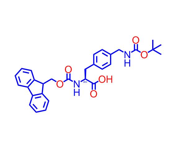 (S)-2-((((9H-芴-9-基)甲氧基)羰基)氨基)-3-(4-(((叔丁氧基羰基)氨基)甲基)苯基)丙酸204715-91-3