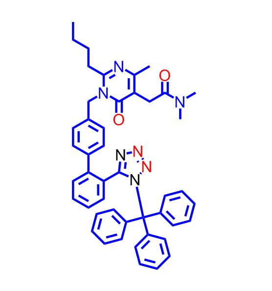 2-丁基-1,6-二氢-N,N,4-三甲基-6-氧代-1-[[2'-[1-(三苯甲基)-1H-四氮唑-5-基][1,1'-联苯]-4-基]甲基]-5-嘧啶乙酰胺503155-67-7