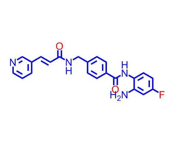 (E)-N-(2-氨基-4-氟苯基)-4-((3-(吡啶-3-基)丙烯酰氨基)甲基)苯甲酰胺1616493-44-7