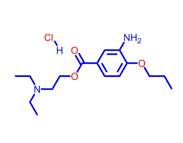3-氨基-4-丙氧基苯甲酸2-二乙基氨基乙酯盐酸盐5875-06-9