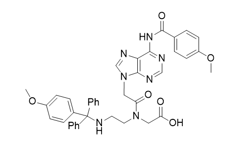 methyl N-<2-((4-methoxyphenyl)-diphenylmethylamino)ethyl>-N-<(N6-(4-methoxybenzoyl)-adenin-9-yl)acetyl> glycinate