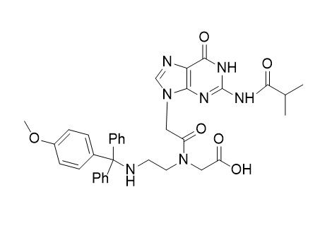 PNA-N-<(N6-(4-methoxybenzoyl)-guanine-9-yl)acetyl> glycinate