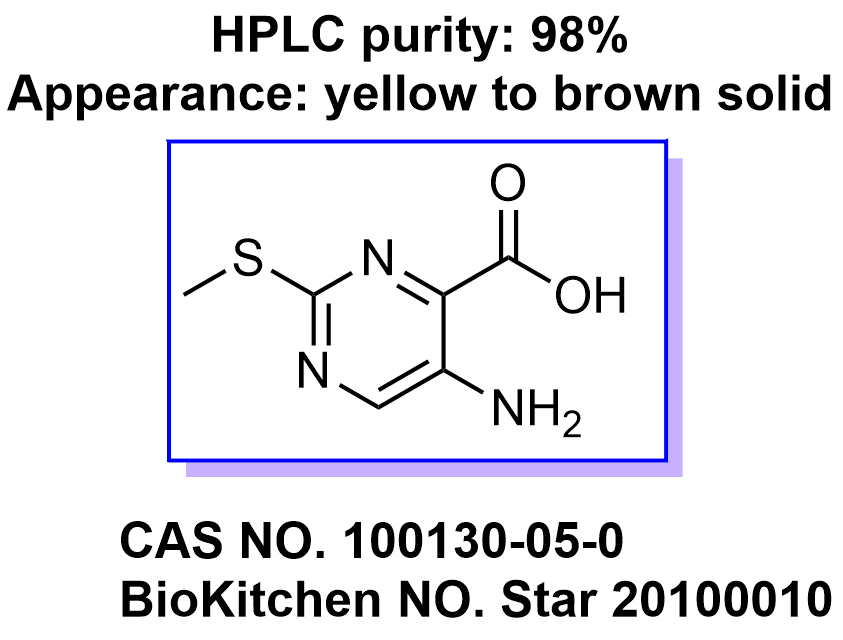 5-氨基-2-(甲硫基)嘧啶-4-羧酸 100130-05-0