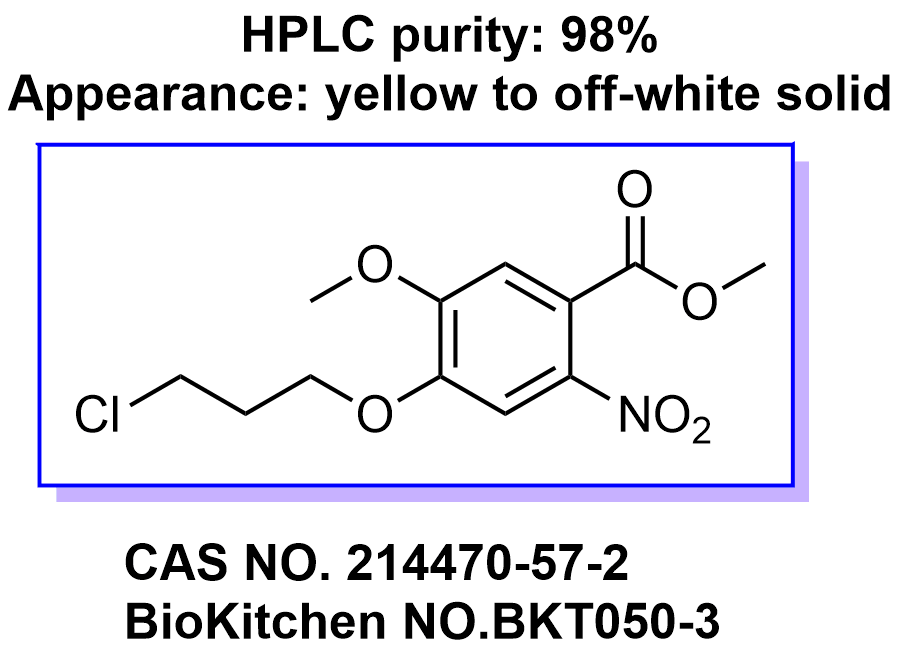 4-(3-氯丙氧基)-5-甲氧基-2-硝基苯甲酸甲酯 214470-57-2