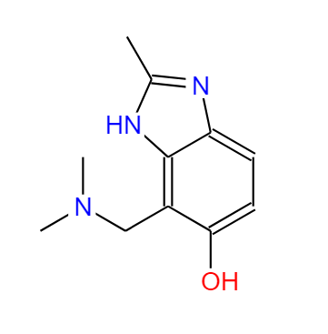2-甲基-4-(二甲氨基甲基)-5-羟基苯并咪唑；101018-70-6