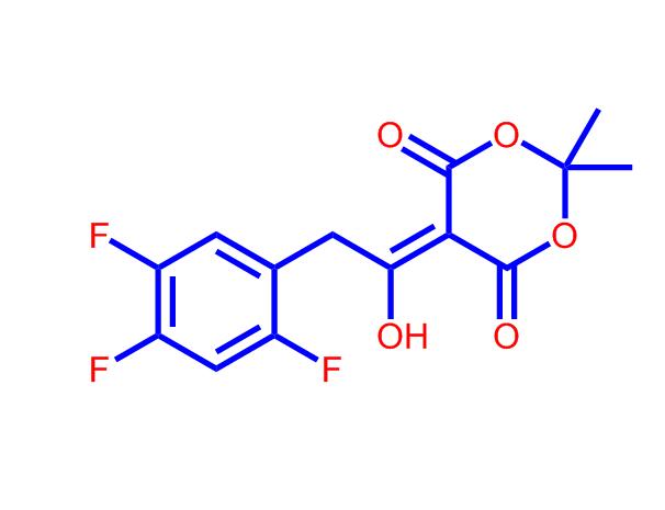 5-[1-羟基-2-(2,4,5-三氟苯基)亚乙基]-2,2-二甲基-1,3-二氧六环-4,6-二酮764667-64-3