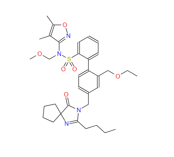 4'-[(2-丁基-4-氧代-1,3-二氮螺环[4.4]非-3-烯-1-基)甲基]-N-(4,5-二甲基-3-异恶唑基)-2'-(乙氧基甲基)-N-(甲氧基甲基)[1,1'-联苯]-2-磺酰胺