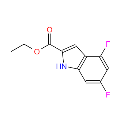 4,6-二氟-1H-吲哚-2-羧酸乙酯；870536-93-9