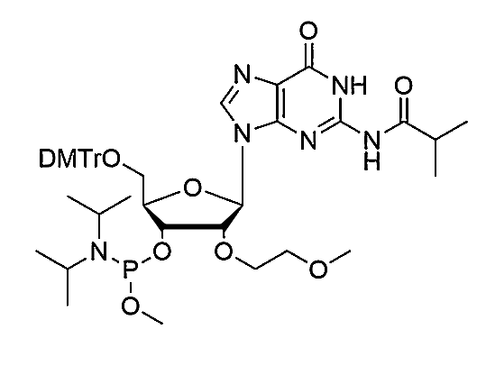 5'-O-DMTr-2'-O-MOE-G(iBu)-3'-Methoxy-phosphoramidite