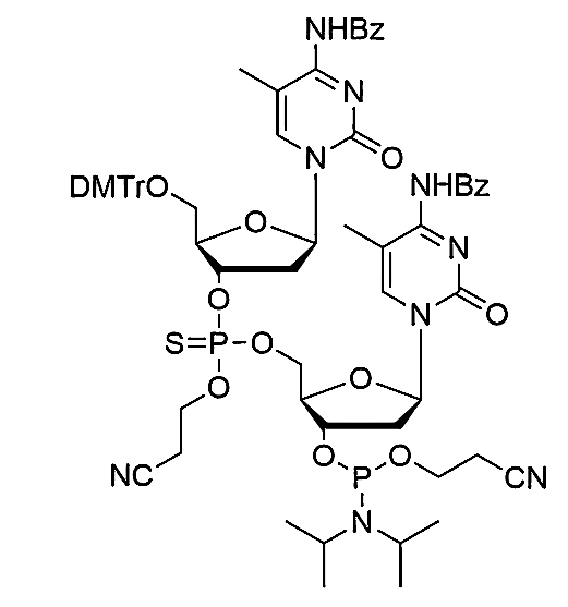 [5'-O-DMTr-5-Me-2'-dC(Bz)](P-thio-pCyEt)[5-Me-2'-dC(Bz)-3'-CE-Phosphoramidite]