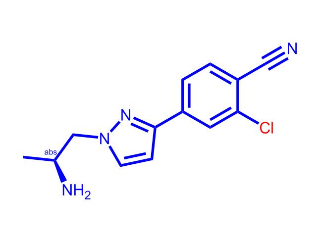 (S)-4-(1-(2-氨基丙基)-1H-吡唑-3-基)-2-氯苯甲腈1297537-41-7