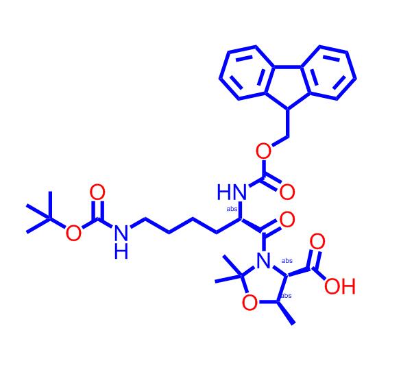 (4S,5R)-3-[(2S)-6-[[叔丁氧羰基]氨基]-2-[[芴甲氧羰基]氨基]-1-氧代己基]-2,2,5-三甲基-4-恶唑烷羧酸911838-56-7