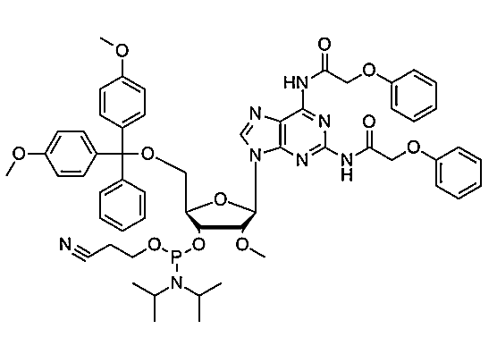 2,6-diamino(N2,N6-diPac)-DMT-2'-O-Me-purine riboside-CE-Phosphoramidite