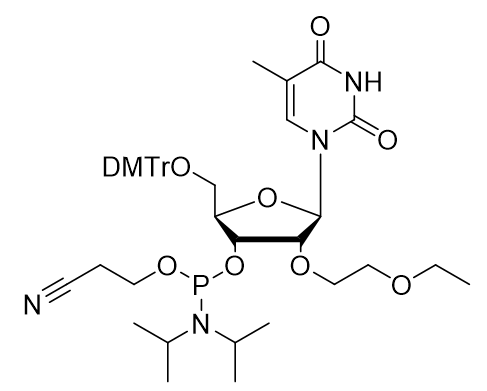 2'-O-EOE-5-Me-rU 亚磷酰胺单体