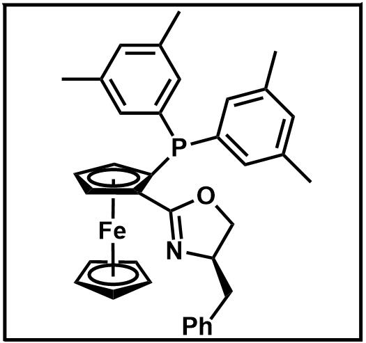 (R)-1-(bis(3,5-dim(R)-1-(bis(3,5-dimethylphenyl))-2-[(R)-4-isopropyloxazolin-2-yl]ferroceneethylphenyl))-2-[(R)-4-isopropyloxazolin-2-yl]ferrocene