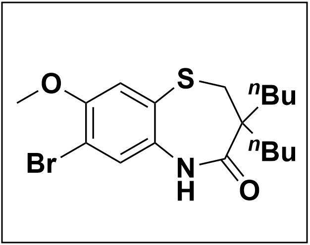 7-溴-3,3-二丁基-8-甲氧基-2,3-二氢苯并[b][1,4]硫氮杂卓-4(5H)-酮，巯-4 439089-27-7