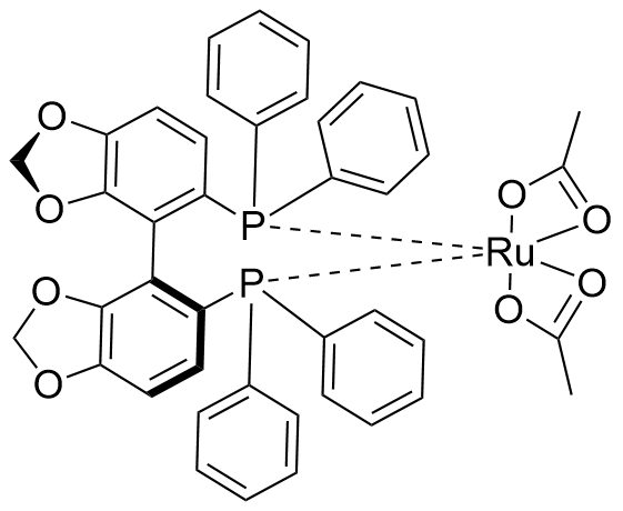 二乙酸根[(S)-(-)-5,5'-双(二苯基膦)-4,4'-联-1,3-苯并二恶茂]钌(II)