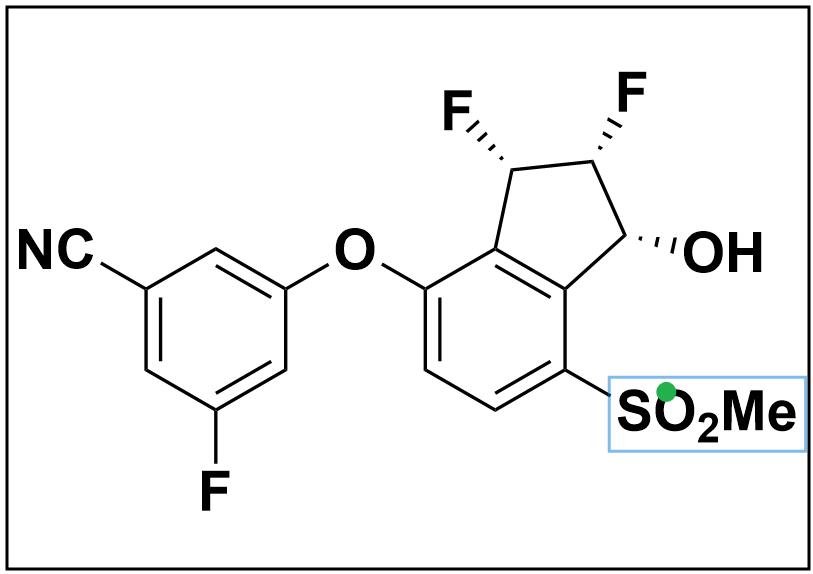 3-(((1R,2R,3S)-2,3-difluoro-1-hydroxy-7-(methylsulfonyl)-2,3-dihydro-1H-inden-4-yl)oxy)-5-fluorobenzonitrile