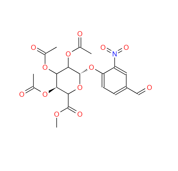 4-甲酰基-2-硝基苯基β-D-吡喃葡萄糖苷酸甲酯2，3，4-三乙酸酯