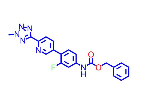 N-（3-氟-4-（6-（2-甲基-2h-四唑-5-基）-3-吡啶基）苯基）氨基甲酸苯甲酯1220910-89-3