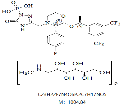 阿瑞匹坦杂质[3-[[(2R,3S)-2-[(1S)-1-[3,5-二(三氟甲基)苯基]乙氧基]-3-(4-氟苯基)-4-吗啉基]甲基]-2,5-二氢-5-氧代-1H-1,2,4-三唑-1-基]膦酸双葡甲胺盐