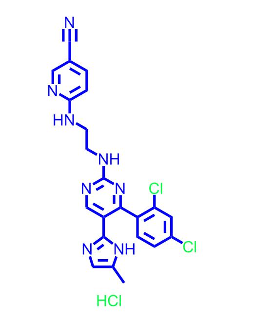 6-((2-((4-(2,4-二氯苯基)-5-(5-甲基-1H-咪唑-2-基)嘧啶-2-基)氨基)乙基)氨基)烟腈单盐酸盐1797989-42-4