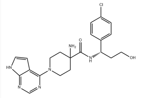 4-氨基-N-[(1S)-1-(4-氯苯基)-3-羟基丙基]-1-(7H-吡咯并[2,3-D]嘧啶-4-基)-4-哌啶甲酰胺