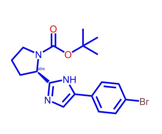 (S)-2-(5-(4-溴苯基)-1H-咪唑-2-基)吡咯烷-1-羧酸叔丁酯1007882-04-3