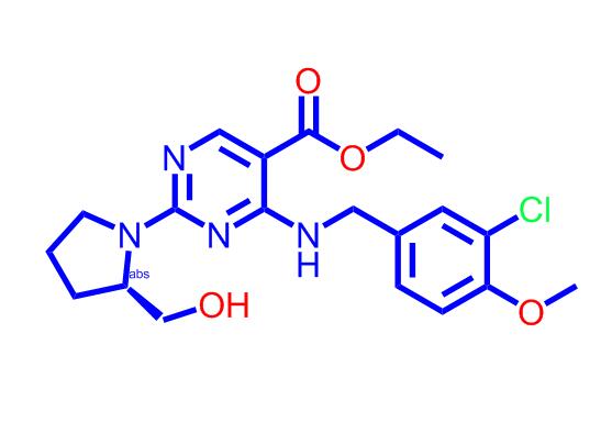 (S)-4-((3-氯-4-甲氧基苄基)氨基)-2-(2-(羟甲基)吡咯烷-1-基)嘧啶-5-甲酸乙酯330785-83-6