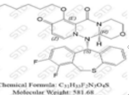 (12aR)-12-[(S)-7,8-二氟-6,11-二氢二苯并[b,e]硫杂卓-11-基]-7-正庚氧基-3,4,12,12a-四氢-1H-[1,4]噁嗪并[3,4-c]吡啶并[2,1-f][1,2,4]三嗪-6,8-二酮