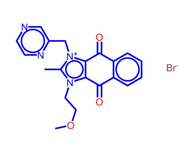 1-(2-甲氧基乙基)-2-甲基-4,9-二氧代-3-(吡嗪-2-基甲基)-4,9-二氢-1H-萘并[2,3-d]咪唑-3-鎓溴化物781661-94-7
