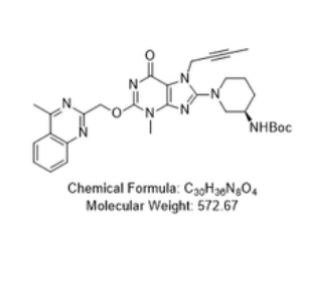 tert-butyl (R)-(1-(7-(but-2-yn-1-yl)-3-methyl-2-((4-methylquinazolin-2-yl)methoxy)-6-oxo-6,7-dihydro-3H-purin-8-yl)piperidin-3-yl)carbamate