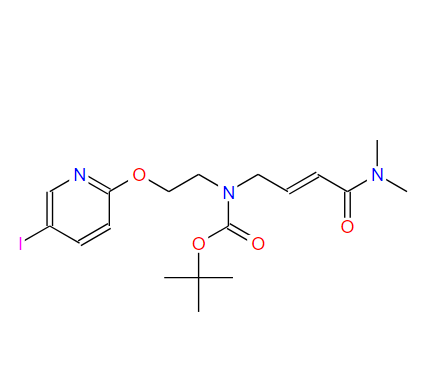 2052135-62-1；tert-butyl (E)-(4-(dimethylamino)-4-oxobut-2-en-1-yl)(2-((5-iodopyridin-2-yl)oxy)ethyl)carbamate