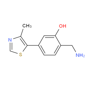 2-(氨甲基)-5-(4-甲基噻唑-5-基)苯酚