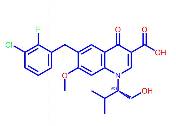 (S)-6-(3-氯-2-氟苄基)-1-(1-羟基-3-甲基丁-2-基)-7-甲氧基-4-氧代-1,4-二氢喹啉-3-羧酸697761-98-1