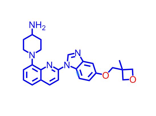 1-[2-[5-(3-甲基氧杂环丁烷-3-基甲氧基)苯并咪唑-1-基]喹啉-8-基]哌啶-4-基]胺670220-88-9