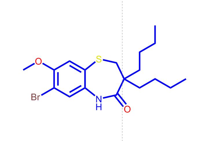 7-溴-3,3-二丁基-8-甲氧基-2,3-二氢苯并[b][1,4]硫氮杂卓-4(5H)-酮，巯-4 439089-27-7