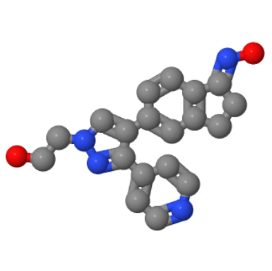 2,3-二氢-5-[1-(2-羟基乙基)-3-(4-吡啶基)-1H-吡唑-4-基]-1H-茚-1-酮肟；905281-76-7