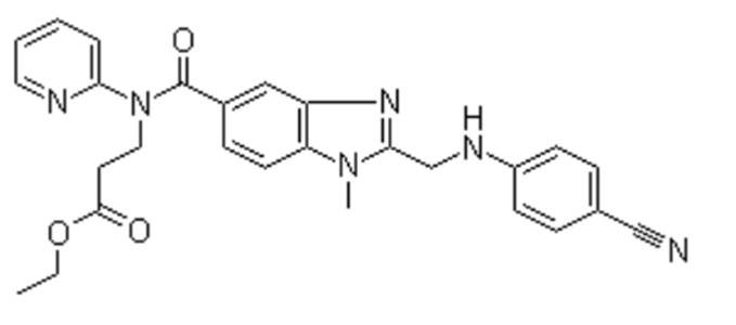 3-[[[2-[[(4-氰基苯基)氨基]甲基]-1-甲基-1H-苯并咪唑-5-基]羰基]吡啶-2-基氨基]丙酸乙酯