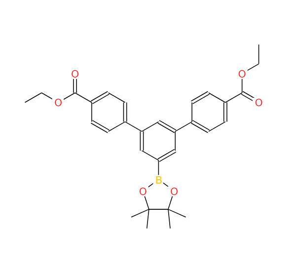 [1，1':3 '，1 ' '-三联苯]-4，4 ' '-二羧酸，5'-(4，4，5，5-四甲基-1，3，2-二氧硼杂环戊烷-2-基)，4，4 ' '-二乙酯