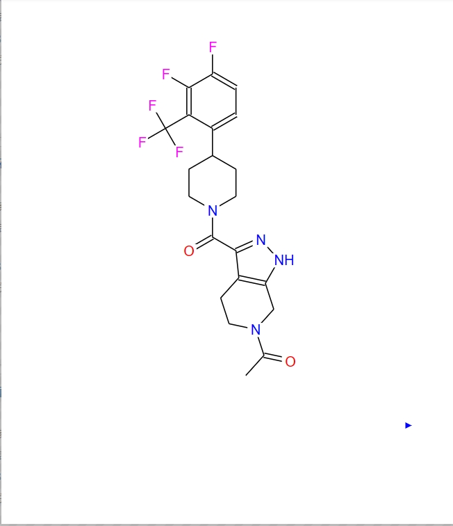 1-[3-[[4-[3,4-二氟-2-（三氟甲基）苯基]-1-哌啶基]羰基]-1,4,5,7-四氢-6H-吡唑并[3,4-c]吡啶-6-基]乙酮