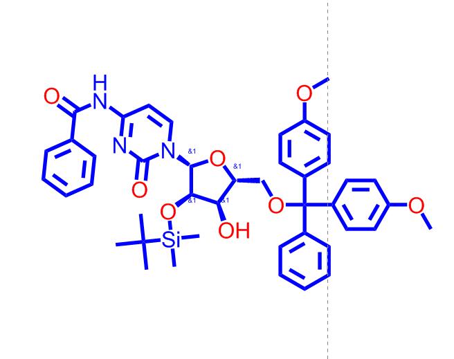 N-苯甲酰-5'-O-[二(4-甲氧基苯基)苯甲基]-2'-O-[(1,1-二甲基乙基)二甲基硅]-胞苷81256-87-3