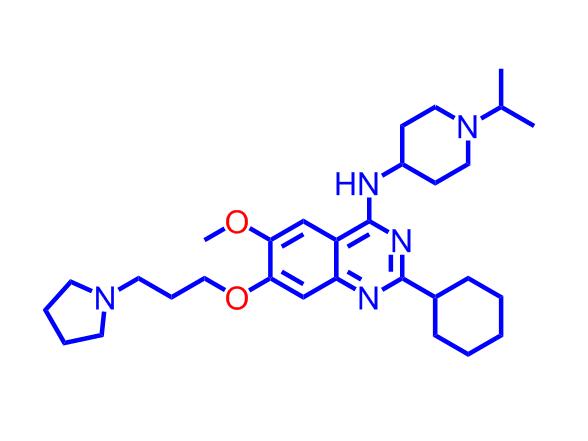 2-环己基-N-(1-异丙基哌啶-4-基)-6-甲氧基-7-(3-(吡咯烷-1-基)丙氧基)喹唑啉-4-胺1255580-76-7
