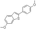 CAS 登录号：63675-74-1, 6-甲氧基-2-(4-甲氧苯基)苯并噻吩