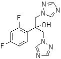 CAS 登录号：86386-73-4, 氟康唑, 2-(2,4-二氟苯基)-1,3-双(1H-1,2,4-三唑-1-基)-2-丙醇