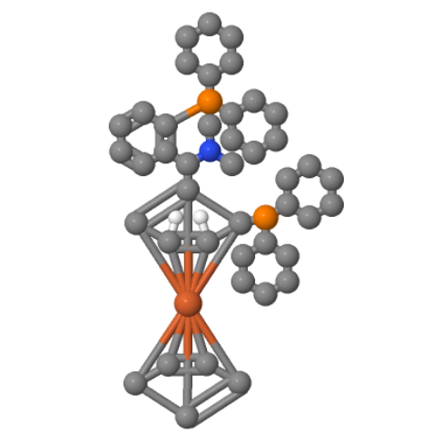 (R) -(+)-[(R)-2-二环己基膦铁茂基](N, N-二甲氨基)(2-二环己基膦苯基)甲烷；1156547-61-3